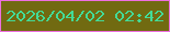 文字の大きさ：3、枠の色：ed6fe0、背景の色：716a11、文字の色：43db97 無料ブログパーツのブログ時計