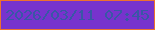 文字の大きさ：5、枠の色：ed712e、背景の色：7733cd、文字の色：3957a6 無料ブログパーツのブログ時計