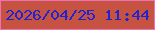 文字の大きさ：1、枠の色：ed71b3、背景の色：c65241、文字の色：2023d1 無料ブログパーツのブログ時計