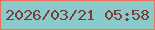 文字の大きさ：4、枠の色：ed725c、背景の色：8acacb、文字の色：793c3a 無料ブログパーツのブログ時計