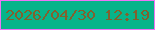 文字の大きさ：3、枠の色：ed74f6、背景の色：07b48a、文字の色：81602e 無料ブログパーツのブログ時計