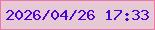 文字の大きさ：3、枠の色：ed77ac、背景の色：e5c9d4、文字の色：4c04d3 無料ブログパーツのブログ時計
