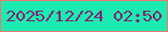文字の大きさ：3、枠の色：ed7972、背景の色：1deab0、文字の色：7e2572 無料ブログパーツのブログ時計