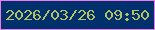文字の大きさ：5、枠の色：ed7bec、背景の色：01316d、文字の色：b7bf67 無料ブログパーツのブログ時計