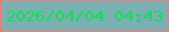 文字の大きさ：2、枠の色：ed7d7a、背景の色：7bb0b3、文字の色：07e151 無料ブログパーツのブログ時計