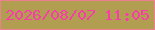 文字の大きさ：4、枠の色：ed808e、背景の色：b19e51、文字の色：f93ca8 無料ブログパーツのブログ時計