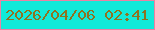 文字の大きさ：1、枠の色：ed81a3、背景の色：11ead9、文字の色：8e7221 無料ブログパーツのブログ時計
