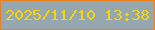 文字の大きさ：4、枠の色：ed821d、背景の色：97a7af、文字の色：f7d508 無料ブログパーツのブログ時計