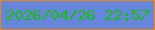 文字の大きさ：5、枠の色：ed850f、背景の色：6586db、文字の色：17be0a 無料ブログパーツのブログ時計
