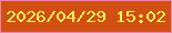 文字の大きさ：4、枠の色：ed85a9、背景の色：d24f12、文字の色：fcf35c 無料ブログパーツのブログ時計