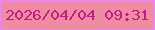 文字の大きさ：4、枠の色：ed85f3、背景の色：f08ba4、文字の色：bf1f83 無料ブログパーツのブログ時計