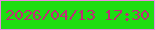 文字の大きさ：2、枠の色：ed88e3、背景の色：1edd12、文字の色：c12a77 無料ブログパーツのブログ時計
