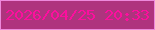 文字の大きさ：4、枠の色：ed89dc、背景の色：af337e、文字の色：fc0f9e 無料ブログパーツのブログ時計