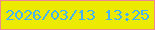 文字の大きさ：5、枠の色：ed8a8f、背景の色：edea01、文字の色：45b3ee 無料ブログパーツのブログ時計