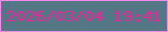 文字の大きさ：2、枠の色：ed8ce6、背景の色：547785、文字の色：e7269a 無料ブログパーツのブログ時計