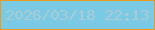文字の大きさ：4、枠の色：ed981f、背景の色：7acae6、文字の色：a9cbd1 無料ブログパーツのブログ時計