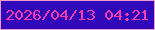 文字の大きさ：1、枠の色：ed9bcf、背景の色：3009ba、文字の色：fd3ca8 無料ブログパーツのブログ時計