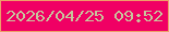 文字の大きさ：1、枠の色：ed9e69、背景の色：f00064、文字の色：c7c59c 無料ブログパーツのブログ時計