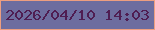 文字の大きさ：2、枠の色：ed9e80、背景の色：6d6d9f、文字の色：4f1d52 無料ブログパーツのブログ時計