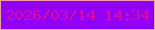 文字の大きさ：4、枠の色：ed9ea2、背景の色：9000f7、文字の色：e108a2 無料ブログパーツのブログ時計