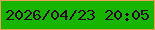 文字の大きさ：4、枠の色：eda05b、背景の色：17b400、文字の色：220711 無料ブログパーツのブログ時計