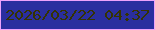文字の大きさ：4、枠の色：eda2fb、背景の色：2a2e9f、文字の色：353303 無料ブログパーツのブログ時計