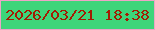 文字の大きさ：2、枠の色：eda4c7、背景の色：3dd57a、文字の色：a31b03 無料ブログパーツのブログ時計