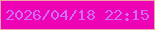 文字の大きさ：1、枠の色：eda5aa、背景の色：ee03b4、文字の色：d06cf9 無料ブログパーツのブログ時計