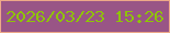 文字の大きさ：5、枠の色：eda888、背景の色：995586、文字の色：8fc307 無料ブログパーツのブログ時計