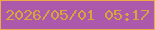 文字の大きさ：3、枠の色：edaa46、背景の色：ad59ab、文字の色：daa33b 無料ブログパーツのブログ時計
