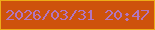 文字の大きさ：3、枠の色：edac19、背景の色：ce520c、文字の色：b275bf 無料ブログパーツのブログ時計