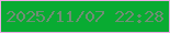 文字の大きさ：1、枠の色：edace6、背景の色：09ab32、文字の色：708e75 無料ブログパーツのブログ時計