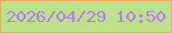 文字の大きさ：3、枠の色：edad5d、背景の色：bce28b、文字の色：be7cf2 無料ブログパーツのブログ時計