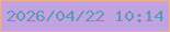 文字の大きさ：4、枠の色：edae93、背景の色：c0a3e0、文字の色：6497b4 無料ブログパーツのブログ時計
