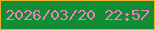 文字の大きさ：3、枠の色：edb02c、背景の色：118d34、文字の色：f081bb 無料ブログパーツのブログ時計
