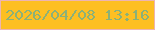 文字の大きさ：3、枠の色：edb4b2、背景の色：fdbf22、文字の色：8bb178 無料ブログパーツのブログ時計