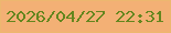 文字の大きさ：3、枠の色：edb76f、背景の色：f3b075、文字の色：63861e 無料ブログパーツのブログ時計