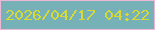 文字の大きさ：2、枠の色：edb8d5、背景の色：77b1b8、文字の色：d6da37 無料ブログパーツのブログ時計