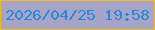 文字の大きさ：2、枠の色：edb925、背景の色：a7a5c7、文字の色：2988dc 無料ブログパーツのブログ時計