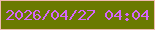 文字の大きさ：4、枠の色：edbbb0、背景の色：6a7a00、文字の色：d566f9 無料ブログパーツのブログ時計