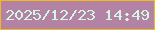 文字の大きさ：2、枠の色：edbc19、背景の色：b382a4、文字の色：d3f7df 無料ブログパーツのブログ時計