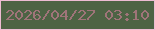 文字の大きさ：5、枠の色：edbcd3、背景の色：4d6344、文字の色：9f7479 無料ブログパーツのブログ時計