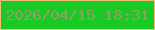 文字の大きさ：2、枠の色：edbe79、背景の色：19ca24、文字の色：939f67 無料ブログパーツのブログ時計