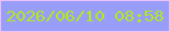 文字の大きさ：2、枠の色：edc1f8、背景の色：989ef8、文字の色：b1e91d 無料ブログパーツのブログ時計