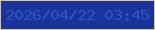 文字の大きさ：3、枠の色：edc27c、背景の色：18349c、文字の色：2b57bc 無料ブログパーツのブログ時計