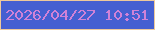 文字の大きさ：3、枠の色：edc99b、背景の色：455fd1、文字の色：d082d7 無料ブログパーツのブログ時計