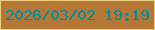 文字の大きさ：2、枠の色：edcb7e、背景の色：b47735、文字の色：028aa0 無料ブログパーツのブログ時計
