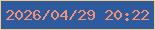 文字の大きさ：3、枠の色：edcb8a、背景の色：2e5a9e、文字の色：f39174 無料ブログパーツのブログ時計