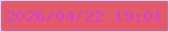 文字の大きさ：5、枠の色：edd0ff、背景の色：e25b6a、文字の色：cc45d2 無料ブログパーツのブログ時計