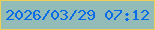 文字の大きさ：1、枠の色：edd157、背景の色：93bcb9、文字の色：076be6 無料ブログパーツのブログ時計
